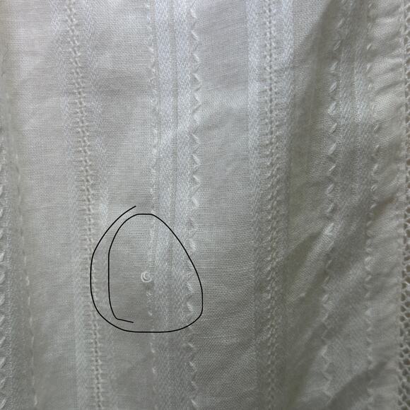 Allison New York Cream Embroidered Lace Cottage Peasant Prairie Boho Mini Dress - Picture 12 of 14